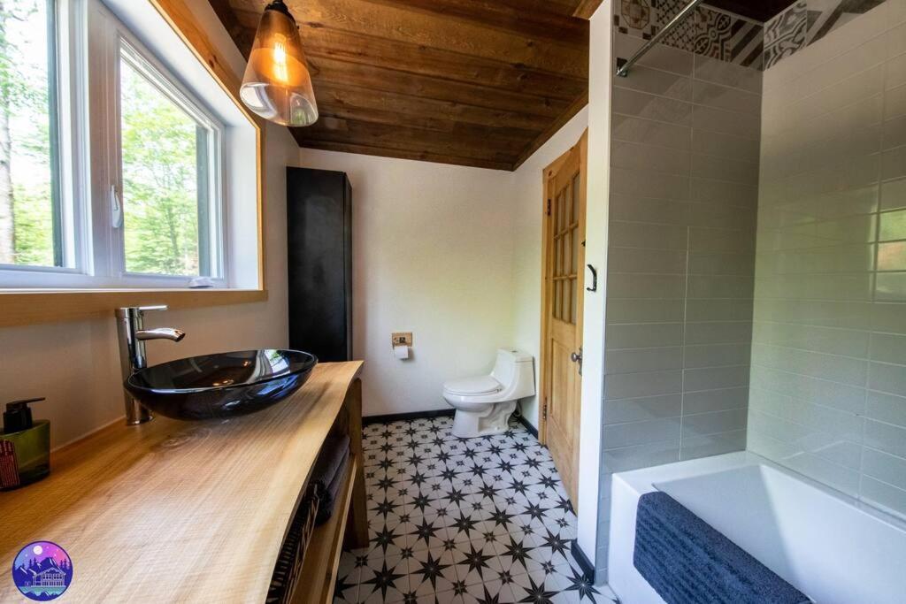 Chalet Deschamps- Spa- Chien Accepte- Nature- Estrie Mansonville Екстер'єр фото